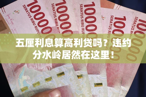 济南五厘利息算高利贷吗？违约分水岭居然在这里！