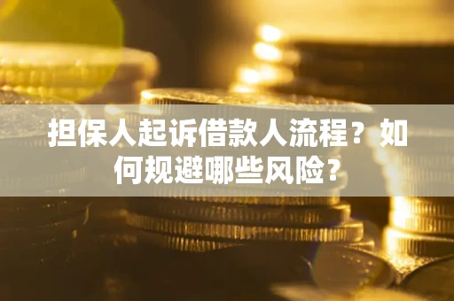 济南担保人起诉借款人流程？如何规避哪些风险？