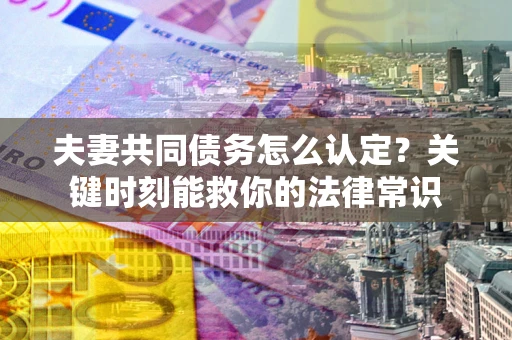 济南夫妻共同债务怎么认定？关键时刻能救你的法律常识