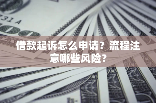 济南借款起诉怎么申请？流程注意哪些风险？
